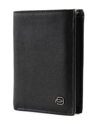 PIQUADRO Black Square Wallet Vertical Nero