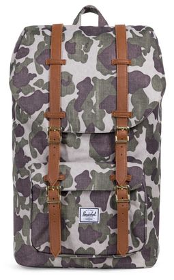 Herschel Little America Mid-Volume Backpack Frog Camo / Tan