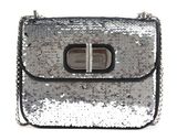 TOMMY HILFIGER Turn Lock Crossover Silver Sequins