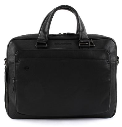 PIQUADRO Black Square Computer Briefcase Black