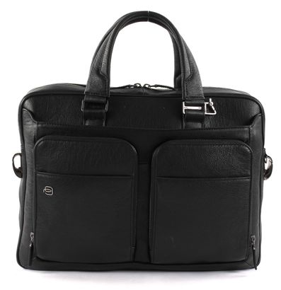 PIQUADRO Black Square Laptop Office Bag Nero