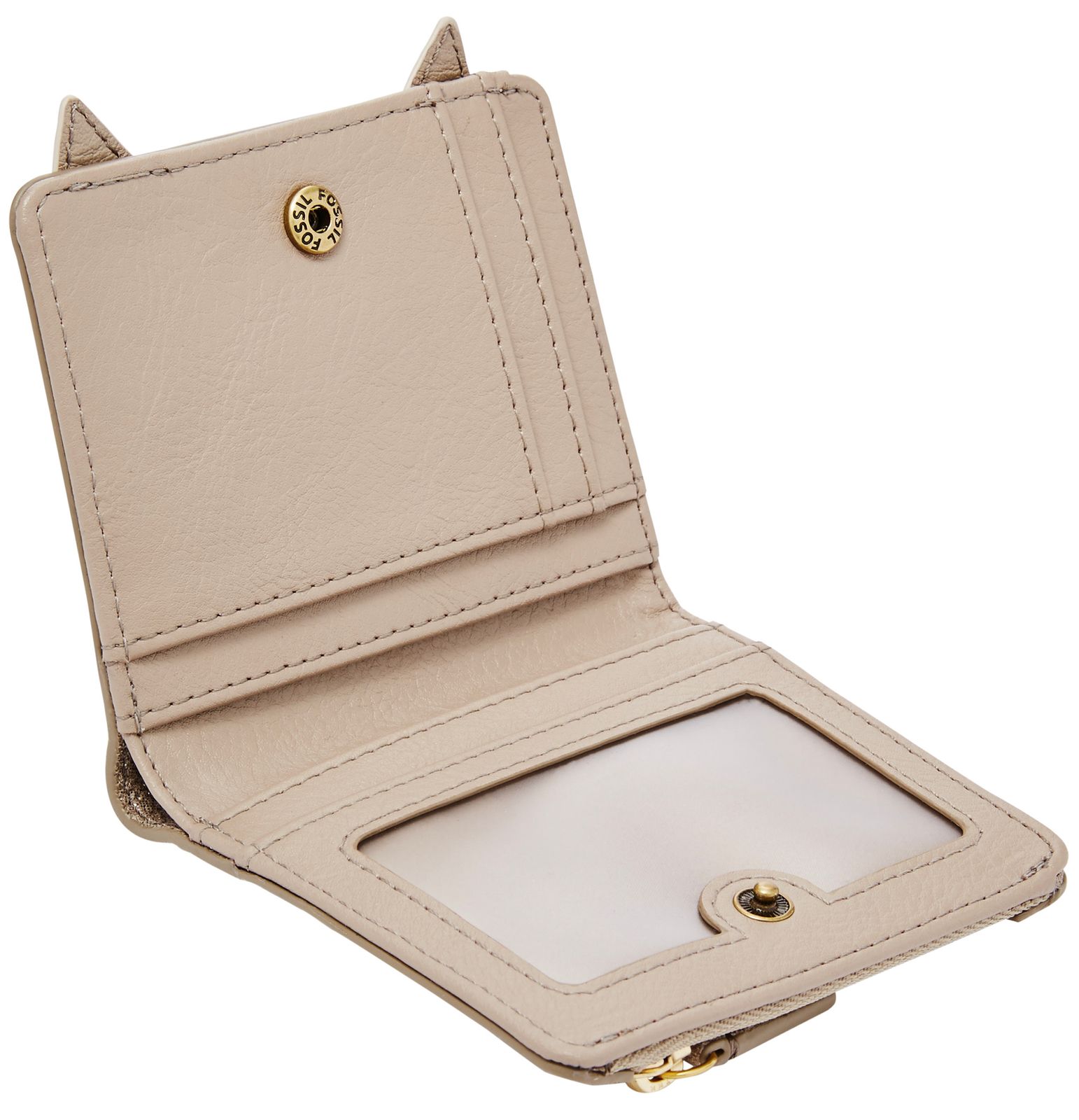 FOSSIL RFID Mini Wallet Fox Geldbörse Champagne Gold Neu eBay