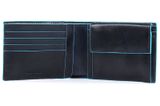 PIQUADRO Blue Square Slim Wallet Horizontal Blu Notte