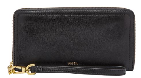 FOSSIL Logan RFID Zip Around Clutch Black