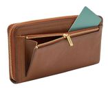 FOSSIL Logan RFID Zip Around Clutch Brown