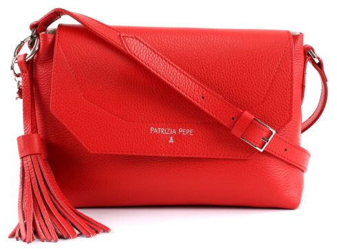 PATRIZIA PEPE Pepe Soft Crossbody Bag Mars Red / Moon Sand