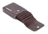 PIQUADRO Blue Square Credit Card Case With RFID Mogano PIQUADRO Blue Square Credit Card Case With RFID Mogano