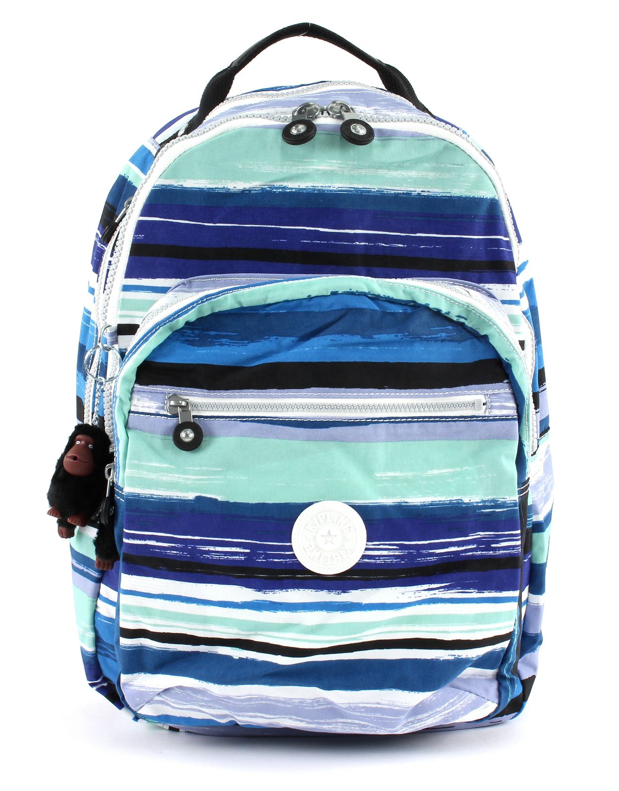 kipling striped backpack