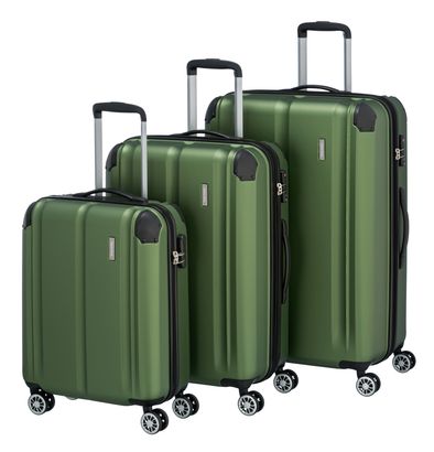 travelite City 4W Trolley Expandable L / Expandable M / S Green