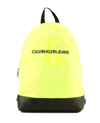 Calvin Klein Monogram Nylon CP Backpack Safety Yellow