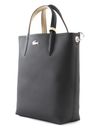 LACOSTE Anna Vertical Shopping Bag Black Warm Sand