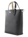 LACOSTE Anna Vertical Shopping Bag Black Warm Sand