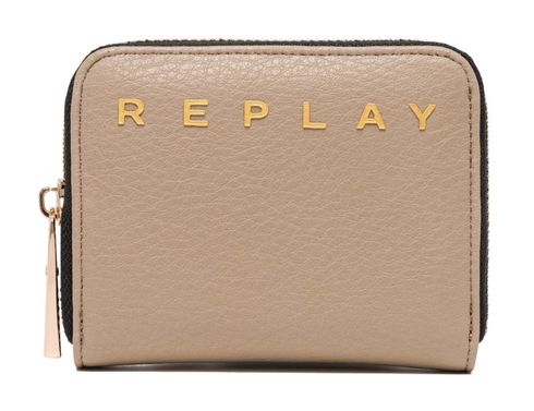 REPLAY Small Zip Around Wallet Bright Sand