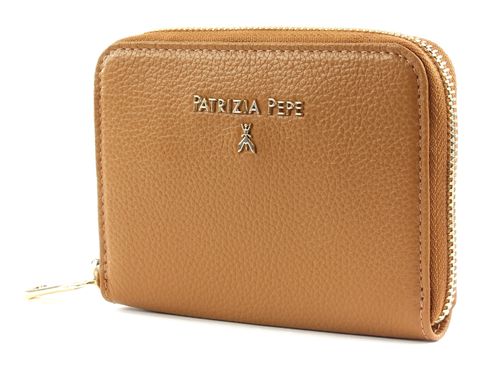 PATRIZIA PEPE Pepe Basic Grain Zip Around Wallet S Cuoio