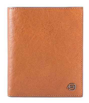 PIQUADRO Black Square Wallet Vertical Tobacco