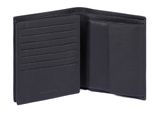 PIQUADRO Black Square Wallet Vertical Blue PIQUADRO Black Square Wallet Vertical Blue
