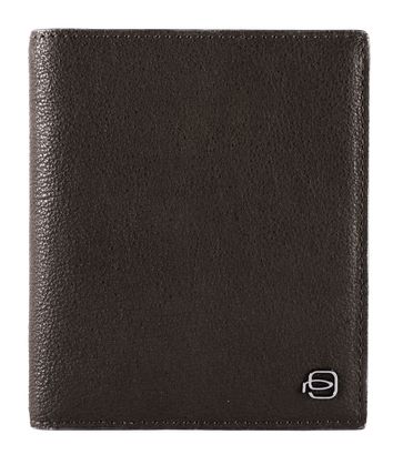 PIQUADRO Black Square Wallet Vertical Dark Brown