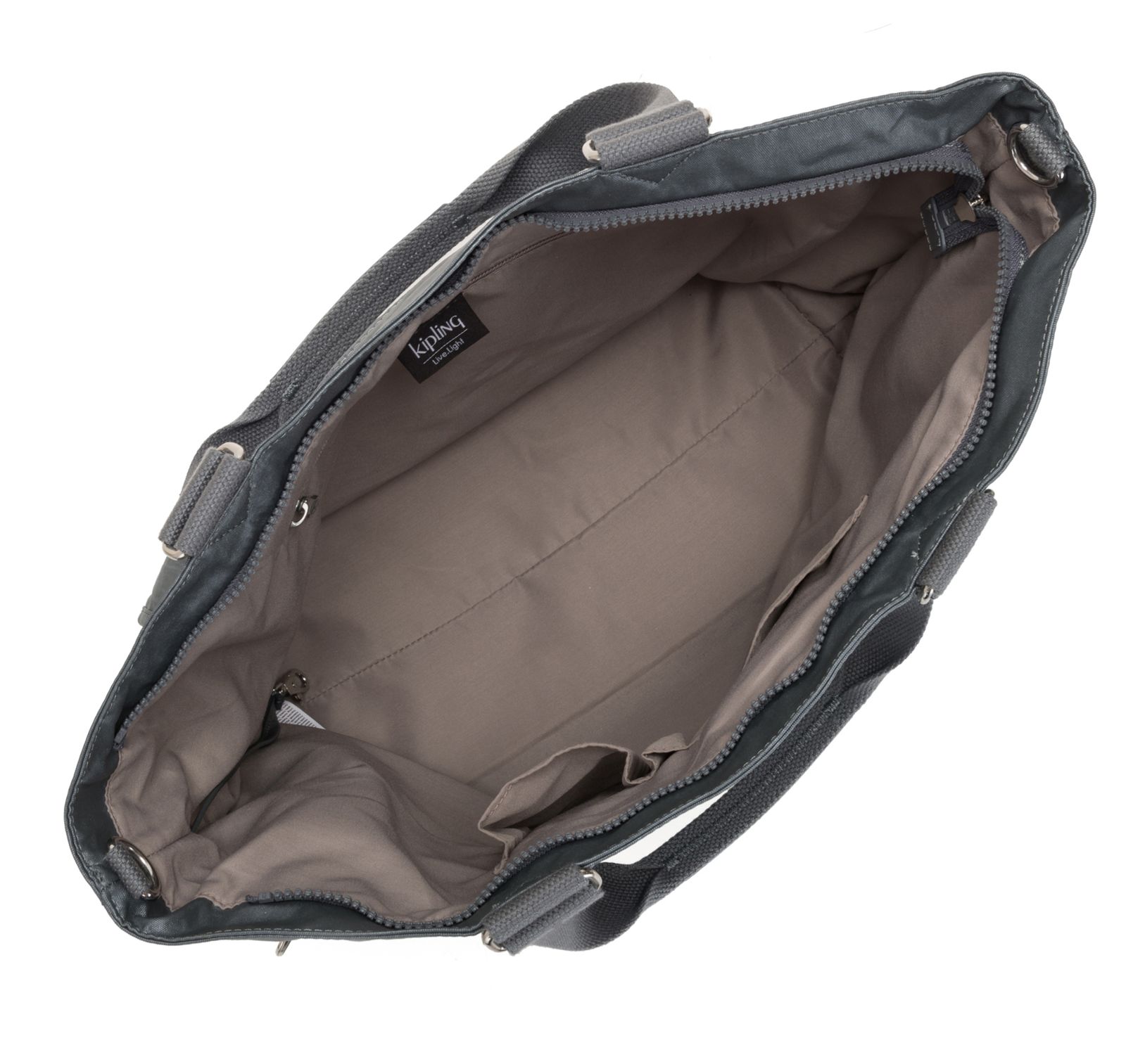 kipling New Shopper L Large Tote Tasche Steel Grey Metallic Grau eBay