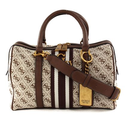 Guess Vintage Box Satchel Brown Guess Vintage Box Satchel Brown