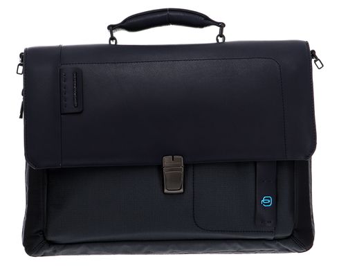 PIQUADRO P16 Expandable Computer Briefcase Chevron / Blu