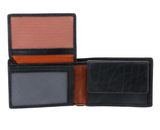 bruno banani Den Haag Wallet Quer With Flap Black / Cognac bruno banani Den Haag Wallet Quer With Flap Black / Cognac