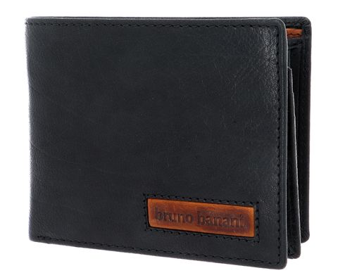 bruno banani Den Haag Wallet Quer With Flap Black / Cognac