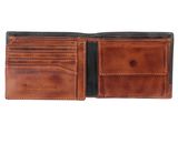 bruno banani Alicante Wallet Quer With Flap Black / Cognac bruno banani Alicante Wallet Quer With Flap Black / Cognac