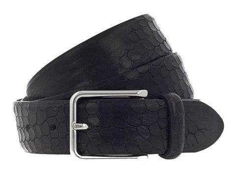 b.belt Karl Ledergürtel W95 Black