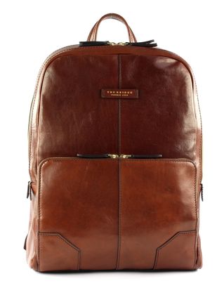 THE BRIDGE Vespucci Zaino Backpack Double Zip Marrone TB 14