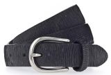 b.belt Cuna Ledergürtel W80 Black / Silver Grey Metallic b.belt Cuna Ledergürtel W80 Black / Silver Grey Metallic