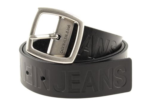 Calvin Klein J Adjustable Leather Belt W110 Black - kürzbar