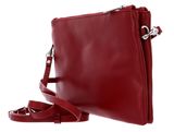 Esquire Silk Small Double Zip Crossbody Bag Red Esquire Silk Small Double Zip Crossbody Bag Red