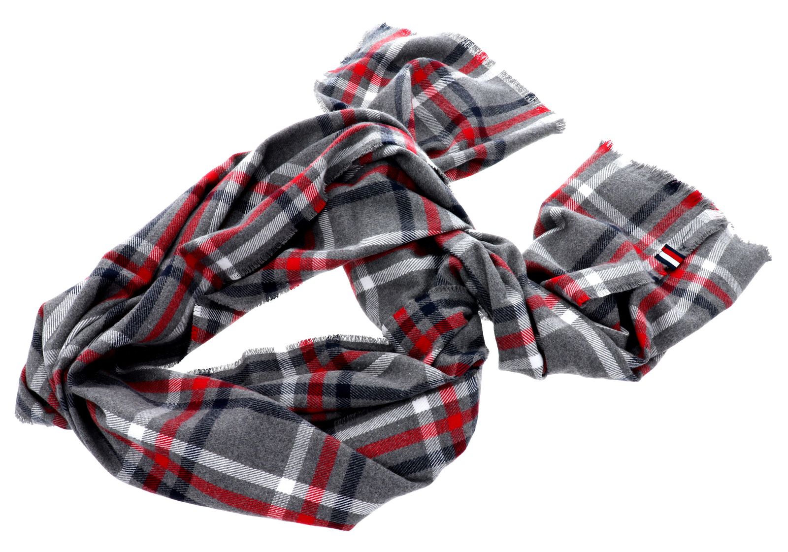 TOMMY HILFIGER Tailored Check Scarf Accessoire Black Mix Grau Neu