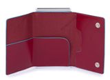 PIQUADRO Blue Square Compact Wallet Slider RFID Rosso