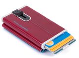 PIQUADRO Blue Square Compact Wallet Slider RFID Rosso