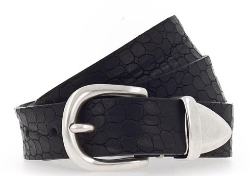 b.belt Seanna Ledergürtel W75 Black