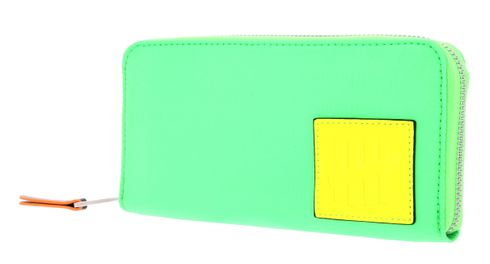 SURI FREY Suri Black Label Five Zip Around Wallet Green / Yellow