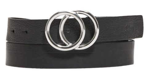 s.Oliver Leather Belt W100 Black