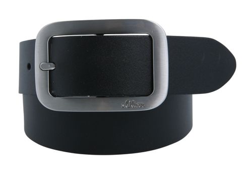 s.Oliver Leather Belt W95 Black