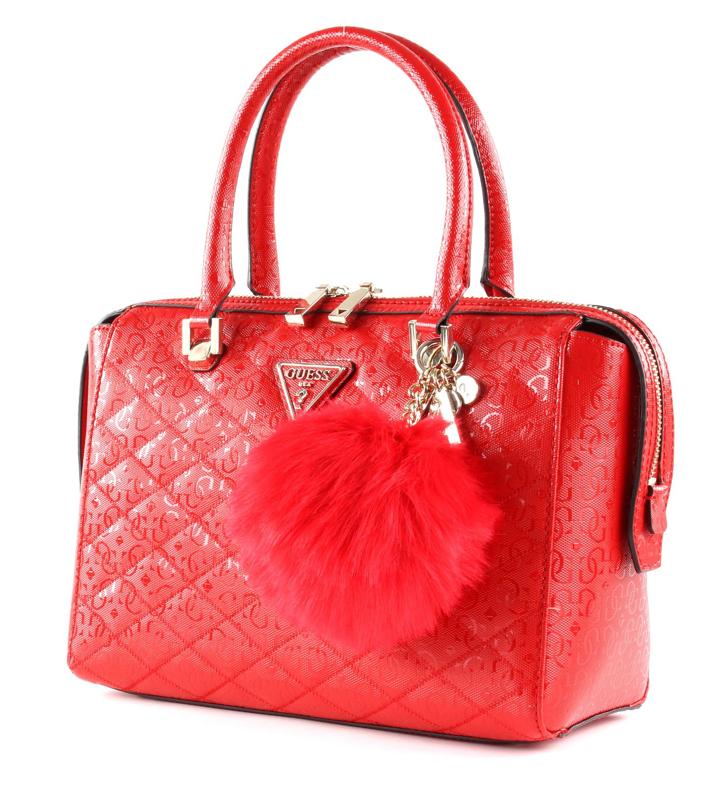 GUESS Astrid Box Satchel Handtasche Schultertasche Tasche Red Rot