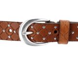 b.belt Lilou Silver Leder-Nietengürtel W95 Cognac b.belt Lilou Silver Leder-Nietengürtel W95 Cognac