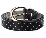 b.belt Lilou Gold Leder-Nietengürtel W80 Black
