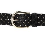b.belt Lina Gold Leder-Nietengürtel W100 Black b.belt Lina Gold Leder-Nietengürtel W100 Black