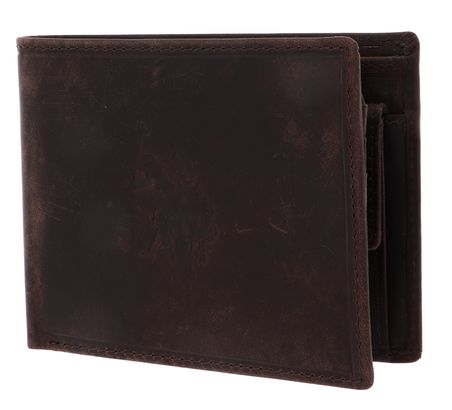 U.S. POLO ASSN. Tulsa Horizontal Wallet Coin with Flap Brown