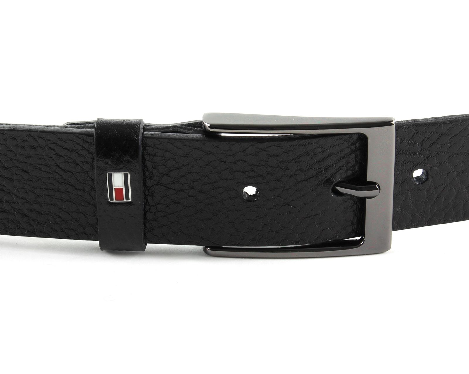 tommy hilfiger black leather belt