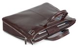 PIQUADRO Blue Square Slim Computer Briefcase Mogano