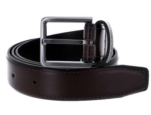 Calvin Klein 3.0 Brogue Bombed Belt W105 Dark Brown