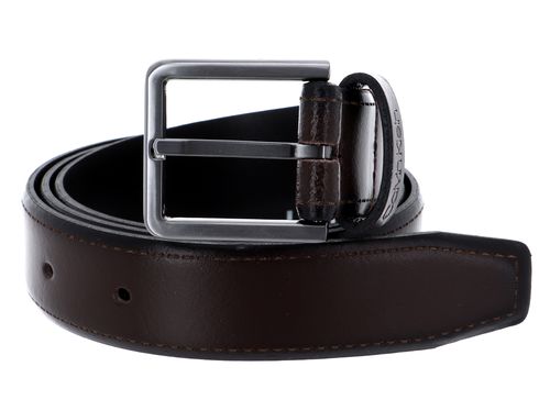 Calvin Klein 3.0 Brogue Bombed Belt W90 Dark Brown