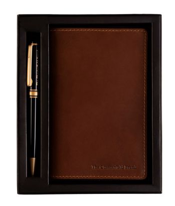 The Chesterfield Brand Writing Case And Pen Cognac