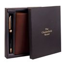 The Chesterfield Brand Writing Case And Pen Cognac